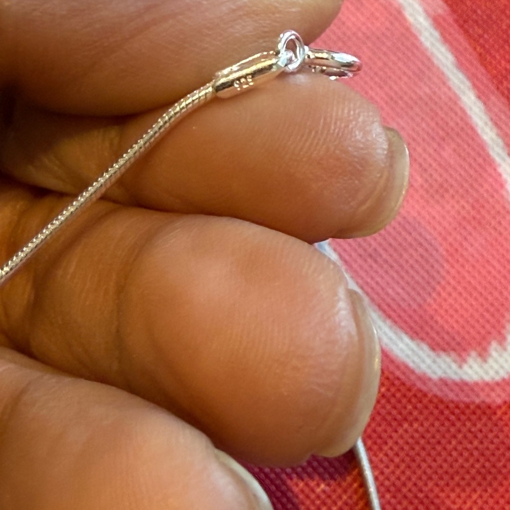 Solid Sterling Silver .925 ball necklace - Picture 5 of 9
